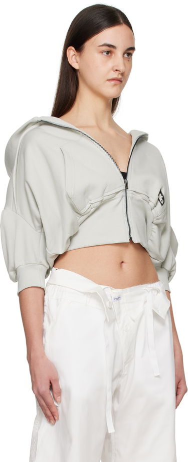 Суитчър Ottolinger Ottolinger Cropped Short Sleeve Hoodie Сиво | 11560011502, 1