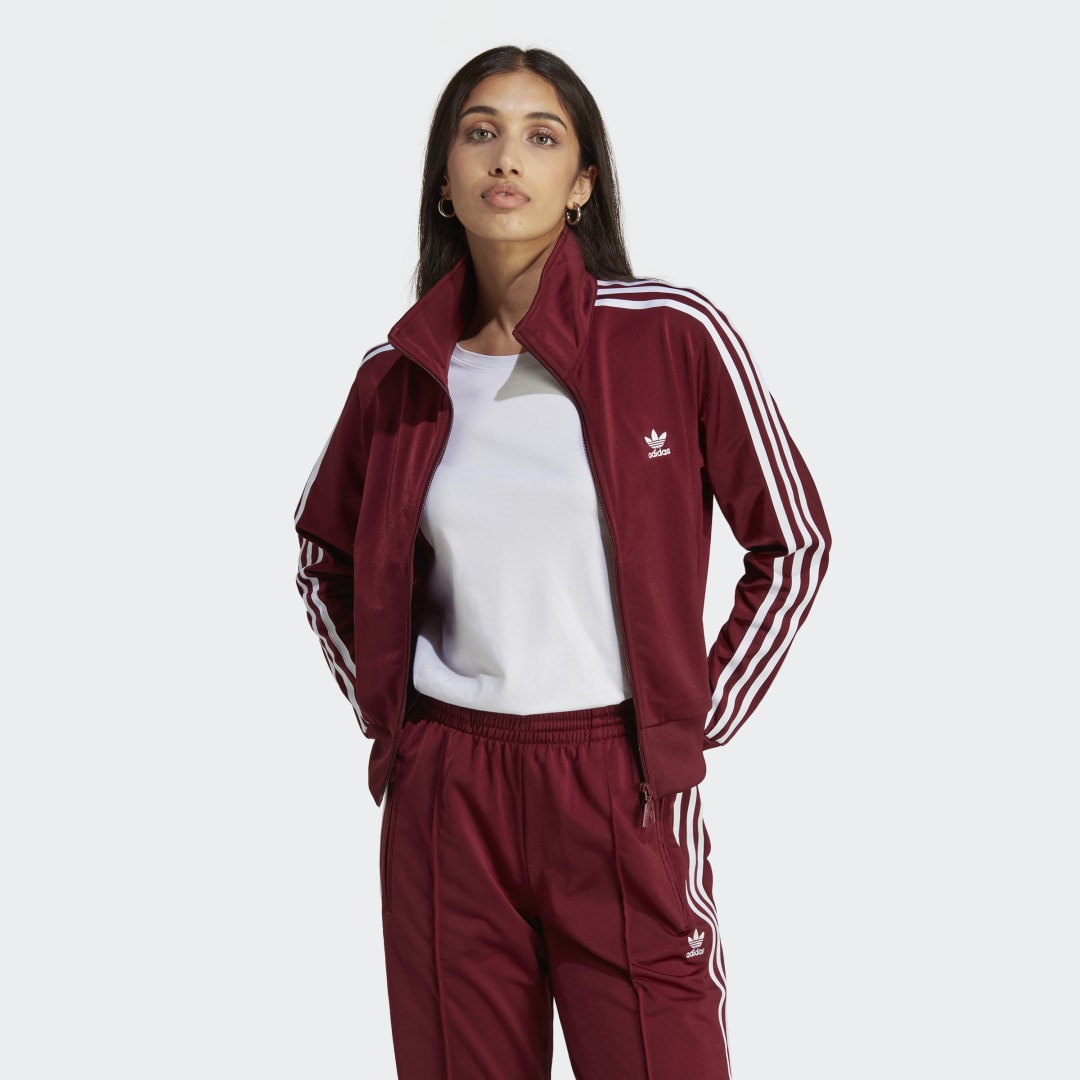 Яке бомбър adidas Originals Adicolor Classics Firebird Jacket Бургунди | IB7406, 0