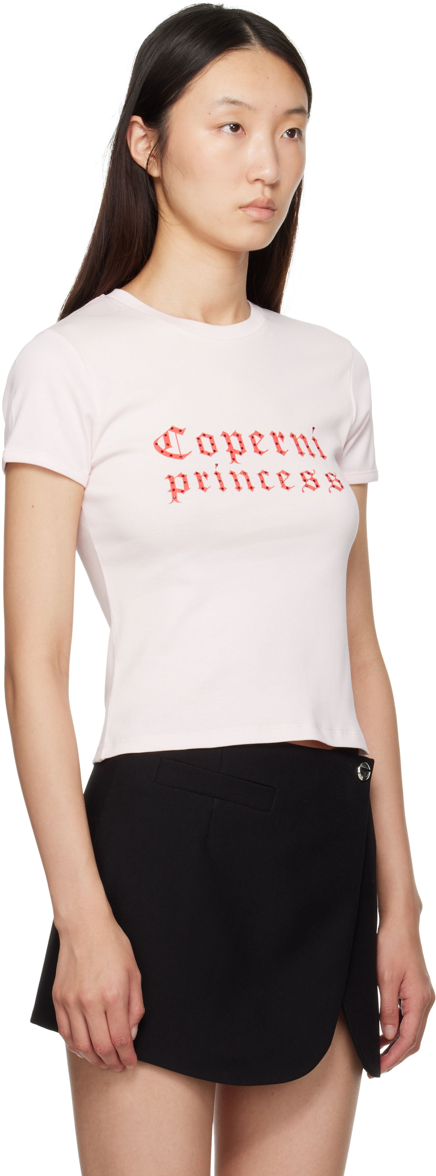 Тениска Coperni Coperni Princess Slim-Fit T-Shirt Розово | DJS07F5017, 1