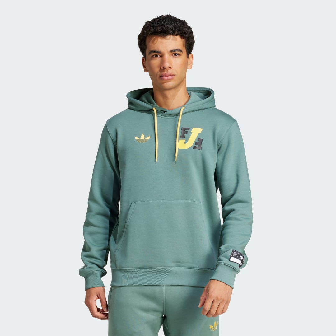 Суитчър adidas Performance Jamaica VRCT Hoodie Зелено | JE5332, 0