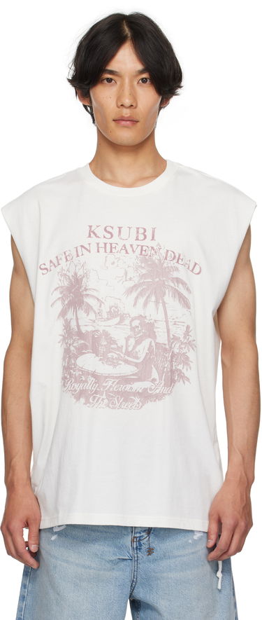 Потник Ksubi Ksubi Paradiso Cut Off Tank Top Бяло | MPF25TA002, 0