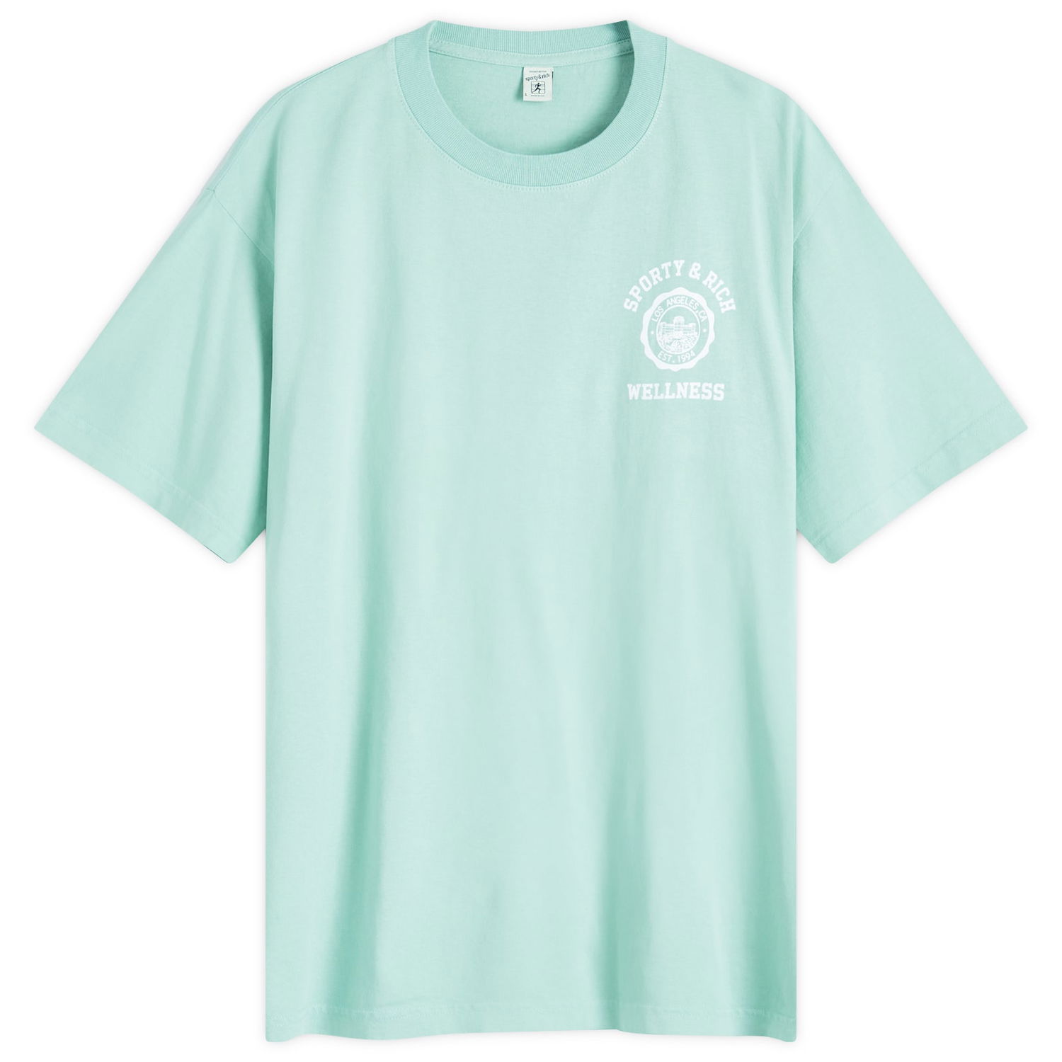 Тениска Sporty & Rich Emblem T-Shirt Тюркоазено | TO042S409EA-313, 0