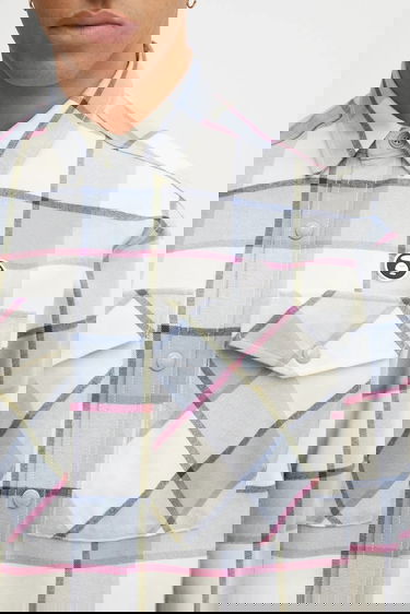 Риза AAPE by A Bathing Ape AAPE Now Plaid Flannel Regular Fit Classic Collar Shirt with Chest Pockets Многоцветен | AAPSTM8543XXP, 3