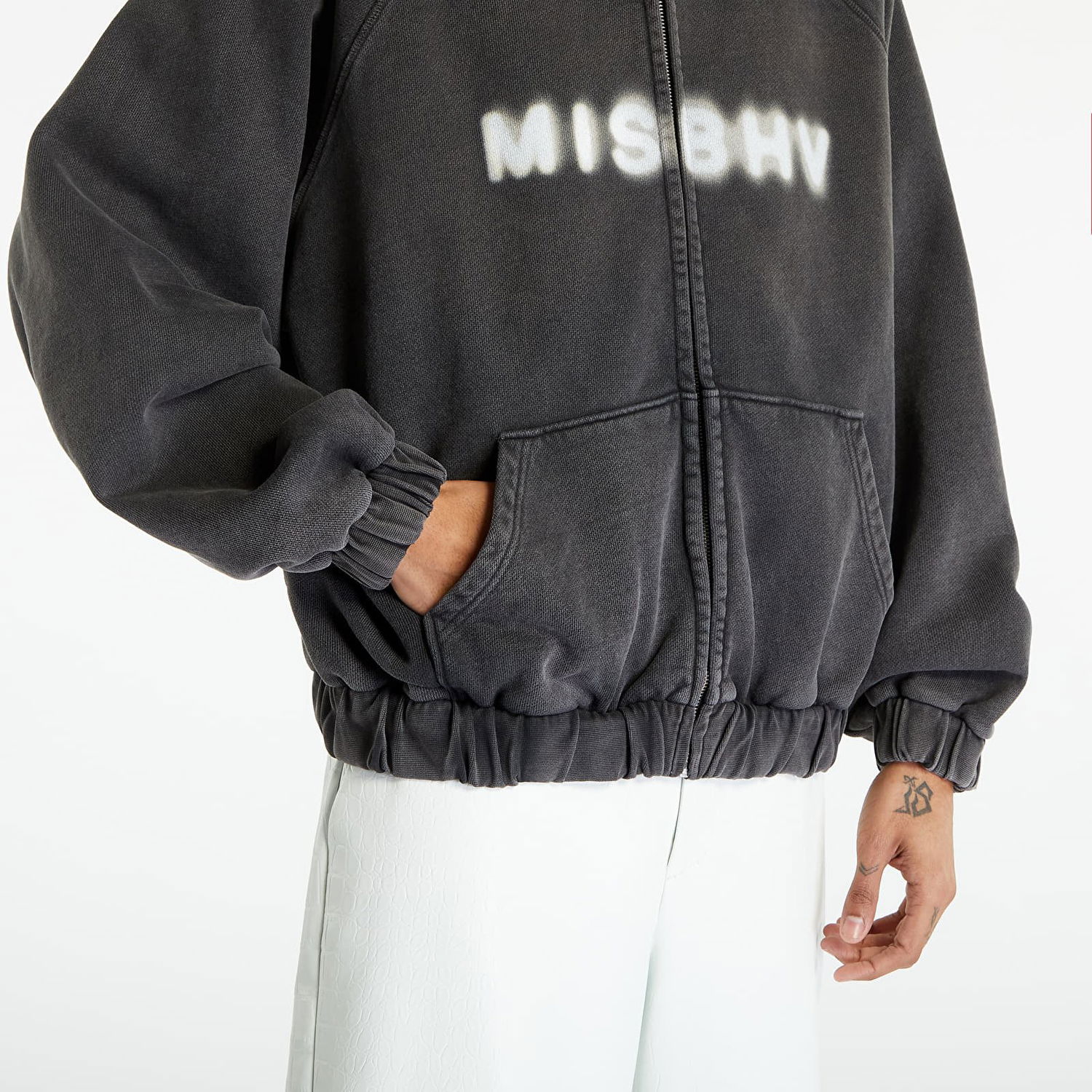 Суитчър MISBHV Community Zipped Hoodie Сиво | 230M223, 1
