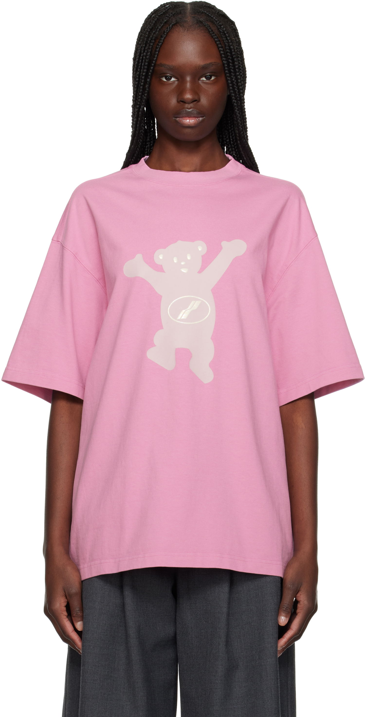 Тениска We11done We11done Teddy Logo T-Shirt Розово | WD-TT3-22-715-U-PK, 0