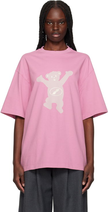 Тениска We11done We11done Teddy Logo T-Shirt Розово | WD-TT3-22-715-U-PK, 0