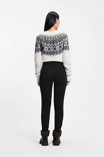 Панталони BOSS Ski water-repellent trousers with stirrups Черно | 50544377, 1