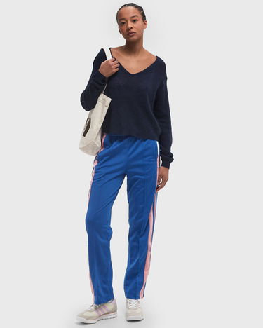 Пуловер American Vintage American Vintage V-Neck Cropped Sweater Тъмно синьо | DUM18AE25-NAVY-CHINE, 1