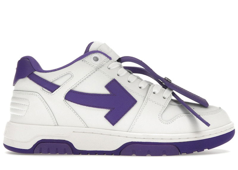 Кецове и обувки Off-White Out Of Office OOO Low Tops White Purple Бяло | OMIA189F22LEA0010135, 0