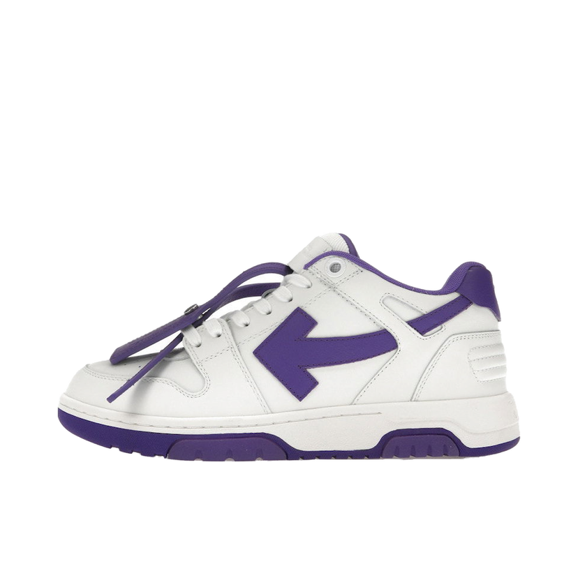 Кецове и обувки Off-White Out Of Office OOO Low Tops White Purple Бяло | OMIA189F22LEA0010135