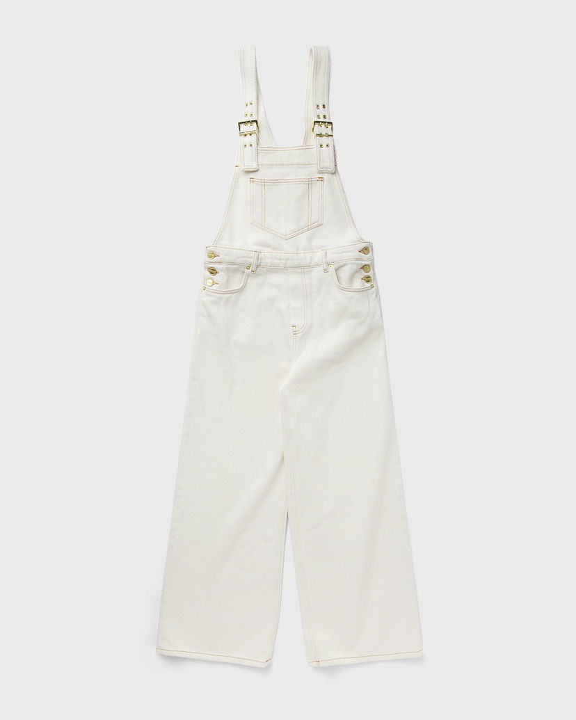 Панталони GANNI Heavy Denim Overalls women Casual Pants beige in size:M Бяло | J1430-135