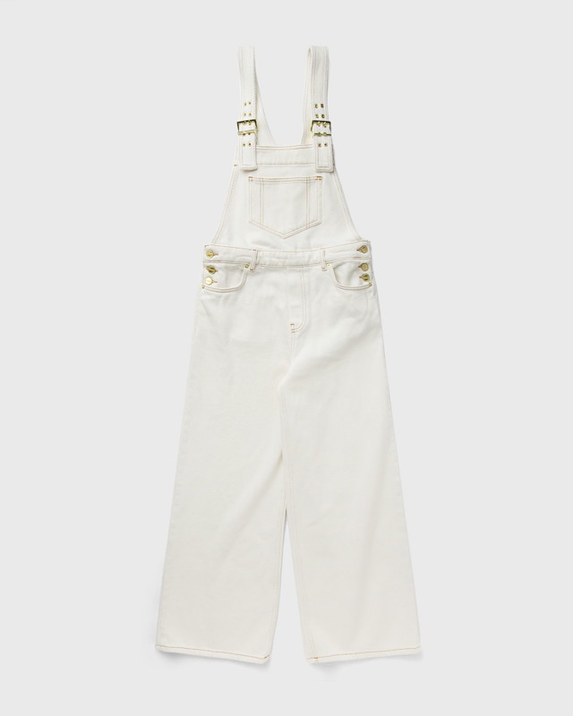 Heavy Denim Overalls women Casual Pants beige in size:M