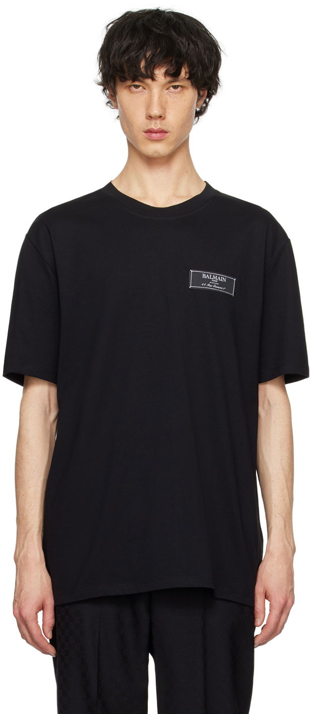 Тениска Balmain Patch T-Shirt Черно | CH1EG000JB54, 0