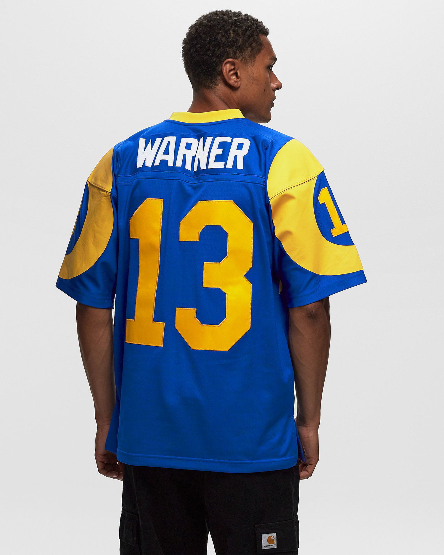 Фланелка Mitchell & Ness NFL LEGACY JERSEY ST. LOUIS RAMS 1999 KURT WARNER #13 Синьо | LGJYCP18137-SLRROYA99KWA, 1