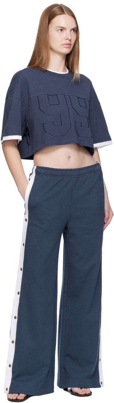 Съкратен топ Ksubi Ksubi '99' Boyfriend Cropped T-Shirt Тъмно синьо | WFA25TE001, 3