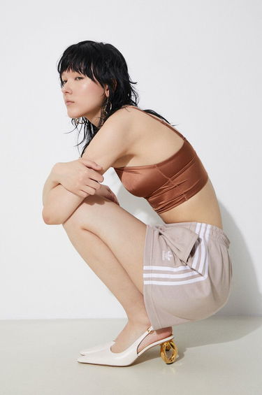 Къси панталони adidas Originals adidas Originals 3 Stripe French Terry High Waist Shorts Бежово | IP0694, 5