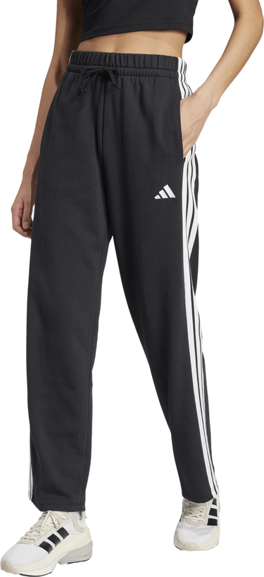 Спортни панталони adidas Performance Essentials 3-Stripes Open Hem French Terry Pants Черно | JW7182, 1