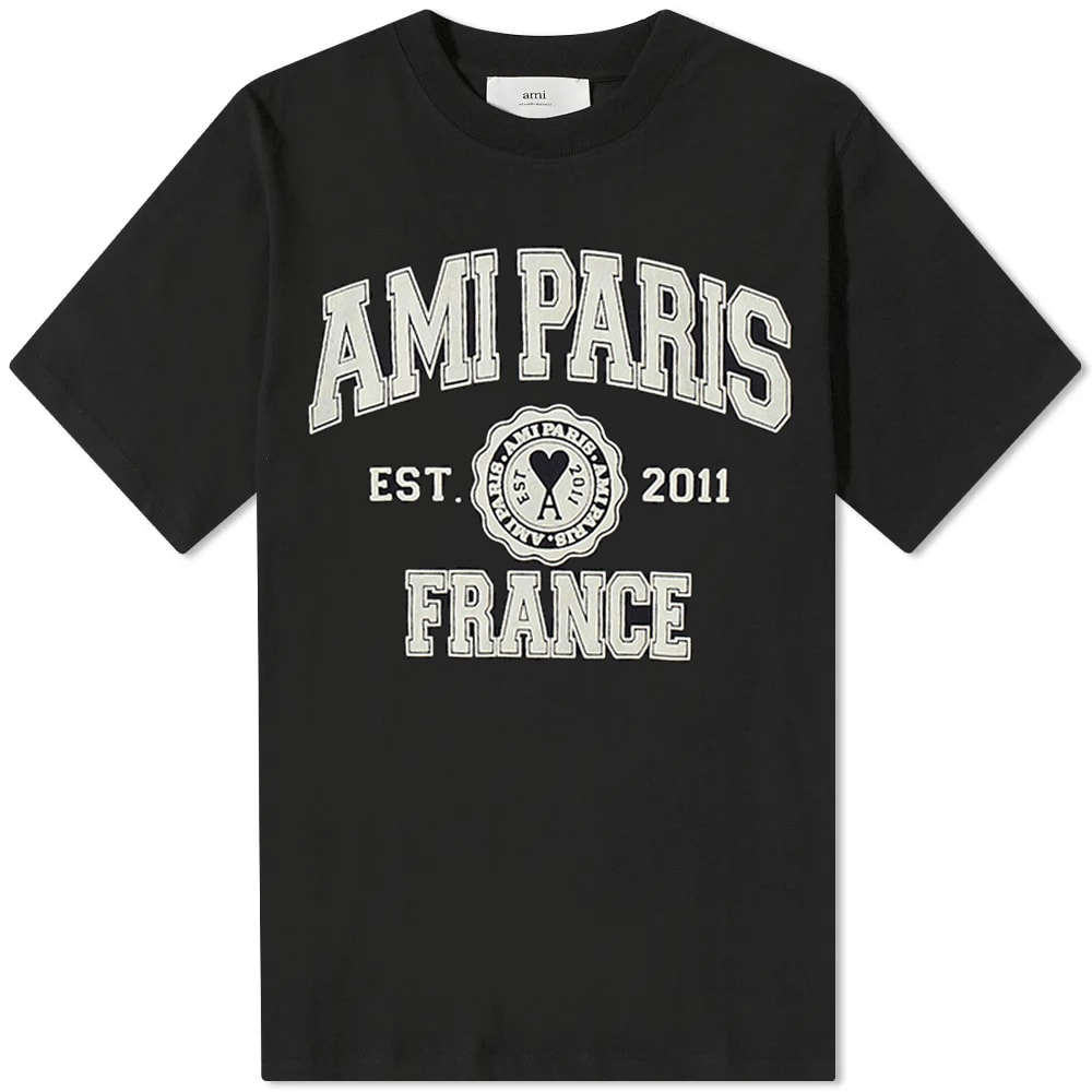 Тениска AMI Paris Tee Черно | HTS010-702-001, 0