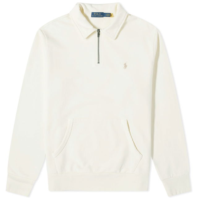 Polo Ralph Lauren Men's Loopback Half Zip Sweat Clubhouse Cream