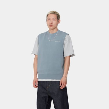 Пуловер Carhartt WIP Script Vest Sweater Синьо | I033696_9, 0