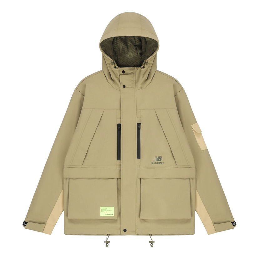 Ветровка New Balance Men's Woven Hooded Jacket With Multiple Pockets Зелено | AMJ21356-TCO