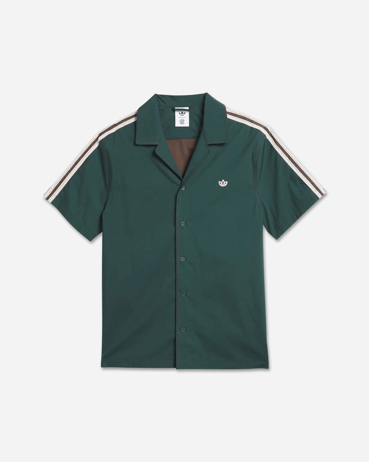 Риза adidas Originals CLOT by Edison Chen Bowling Shirt Кафяво | JP3870, 1