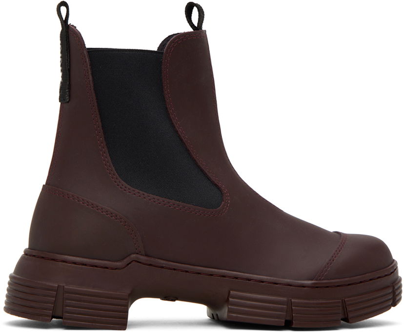 Кецове и обувки GANNI GANNI City Chelsea Boots Бургунди | S2073