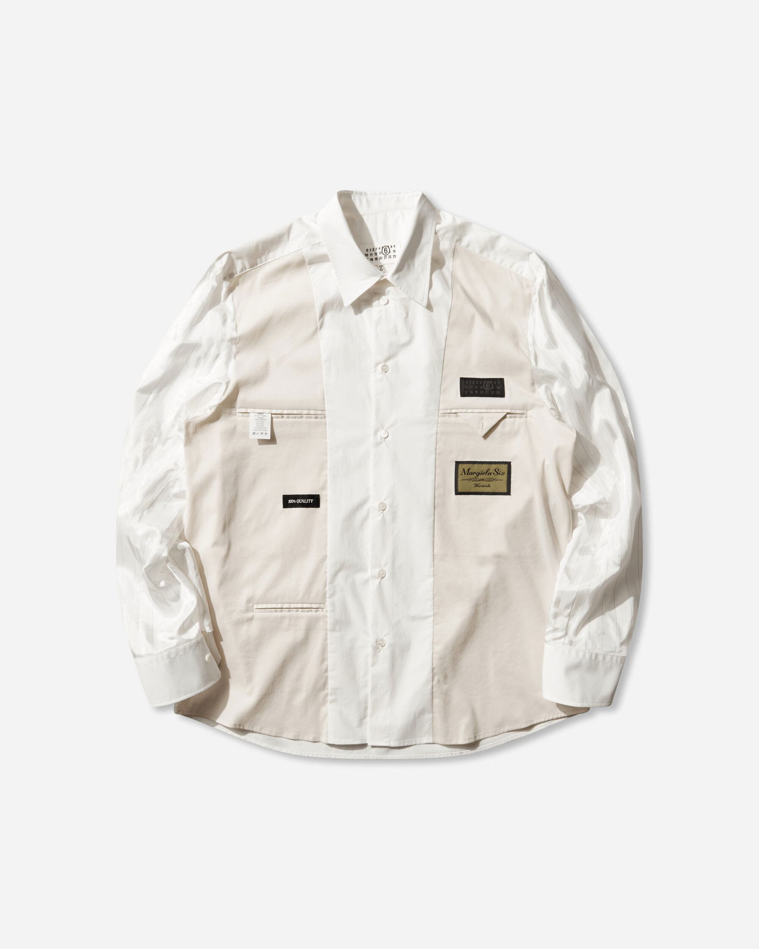 Риза Maison Margiela Margiela Six Label Patch Poplin Shirt Многоцветен | SH0DT0038 961, 1
