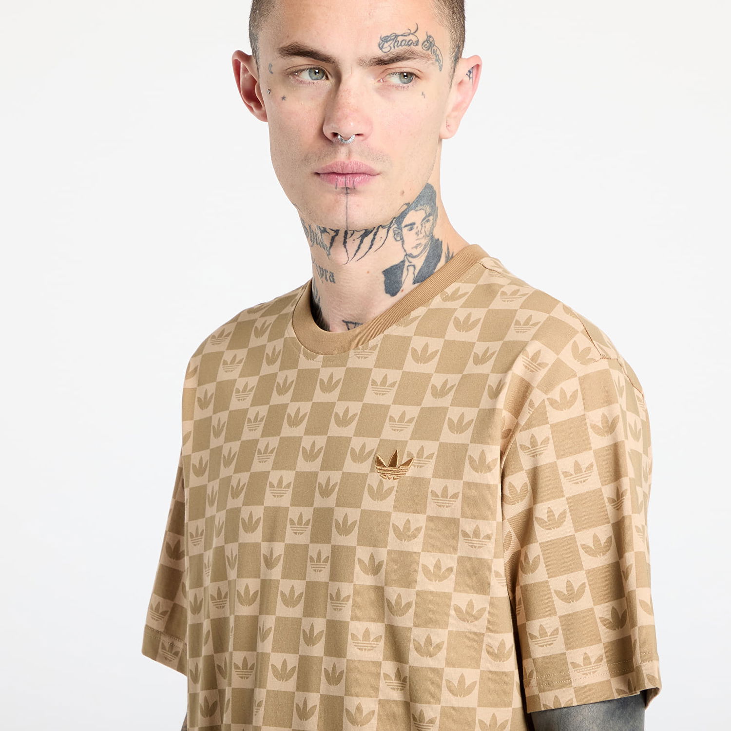 Тениска adidas Originals adidas Monogram Loose T-Shirt Бежово | JY2970, 1