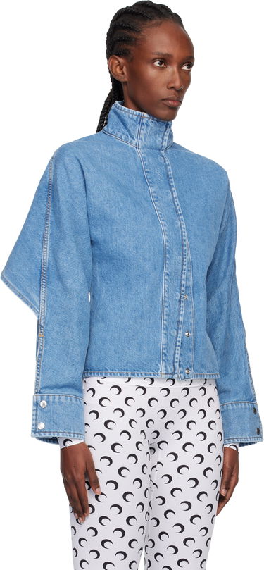 Яке Marine Serre Moon Laser Wash Long Sleeve Denim Jacket Синьо | WSI033ACDEN0002, 1