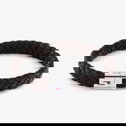 Braided Leather Bracelet with Clasp