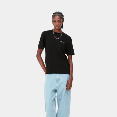 Тениска Carhartt WIP Script Embroidery T-Shirt Черно | I032293_0D2_XX, 2