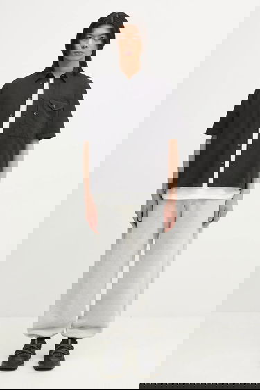 Риза C.P. Company Cotton Relaxed Fit Short-Sleeve Classic Collar Shirt Черно | 18CMSH249A005328G, 3