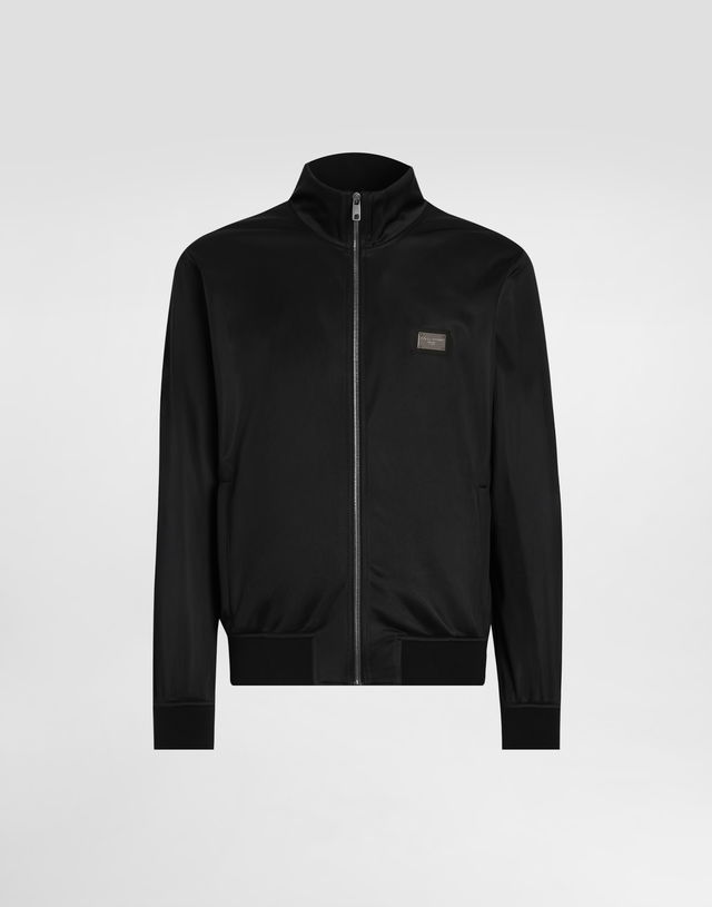 Technical Jersey Sweatshirt With Branded Tag