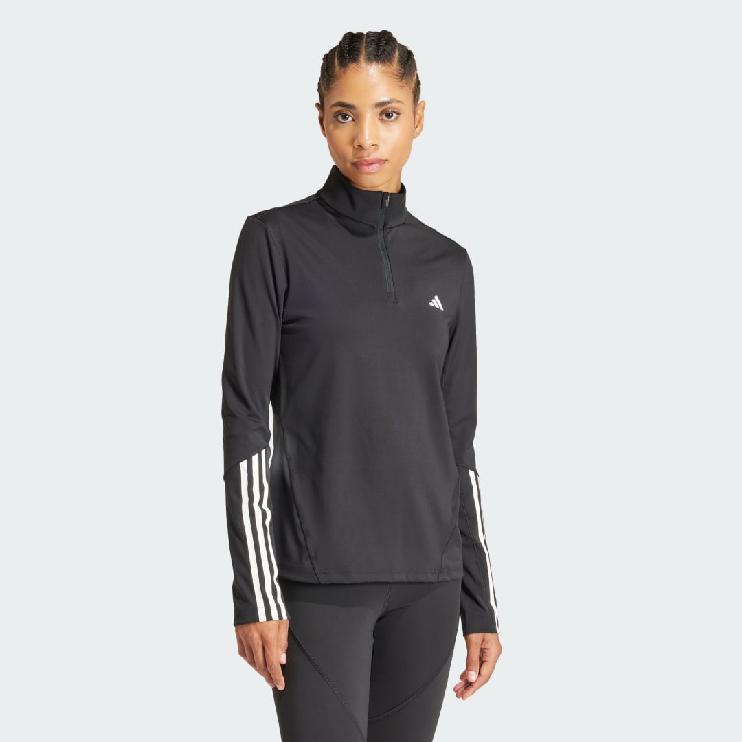 Суитчър adidas Performance Hyperglam Training Quarter-Zip Top Черно | IN6841, 1