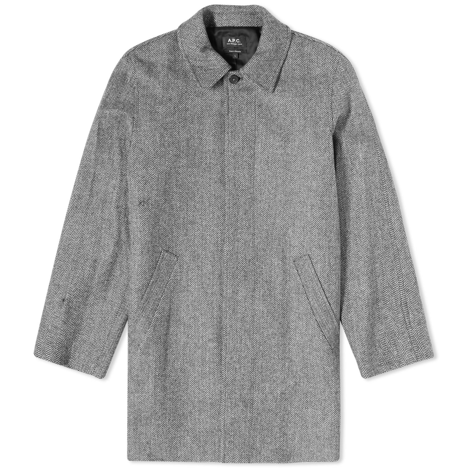 Палта A.P.C. Pete Herringbone Wool Coat Сиво | WVBCB-H01348-LAA, 0