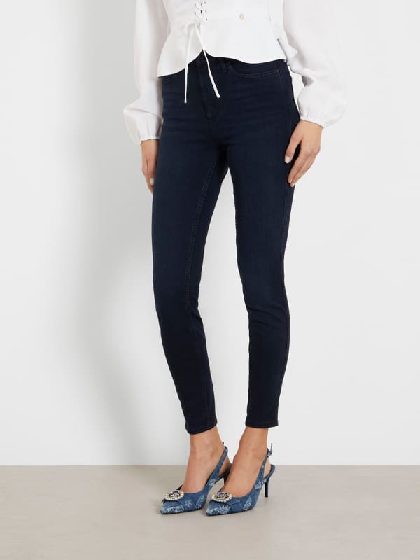 Панталони и дънки GUESS High Rise Skinny Denim Pant Черно | W4GA46D3S00