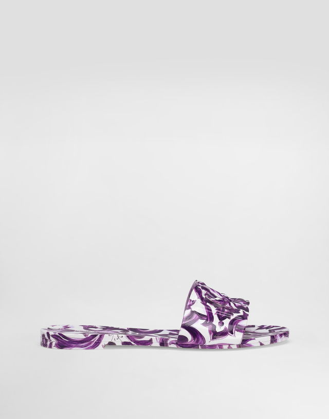 Dolce & Gabbana Majolica-Print Rubber Slides
