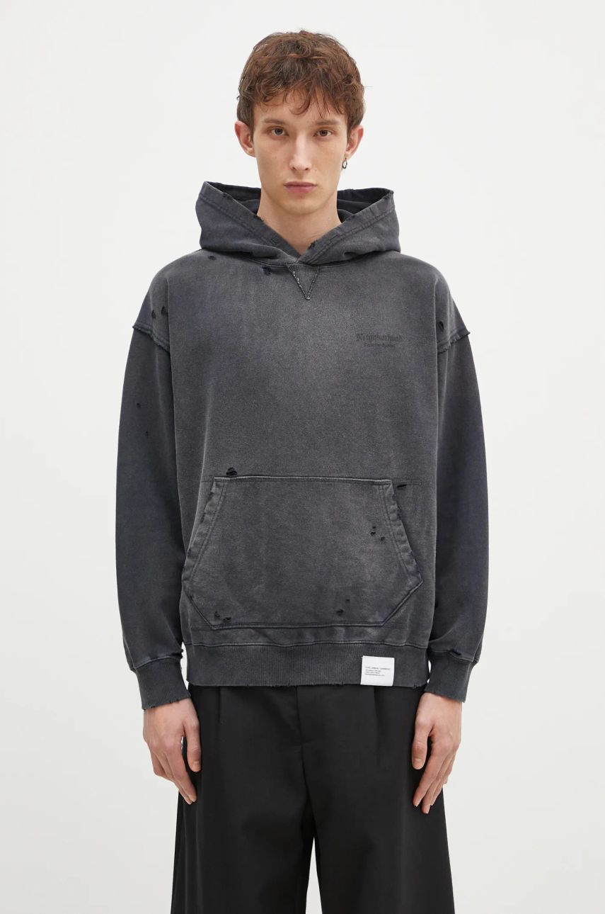 Суитчър Neighborhood NEIGHBORHOOD Distressed Hoodie Сиво | 242OKNH.CSM02, 0