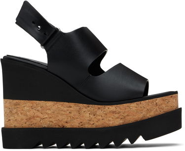 Кецове и обувки Stella McCartney Elyse Alter Mat Platform Wedges Черно | 810392AP00P0, 0