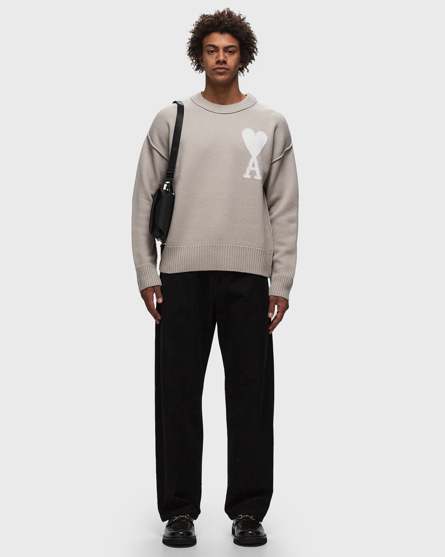 Пуловер AMI Paris Pullover Бежово | UKS006.018-2713, 1