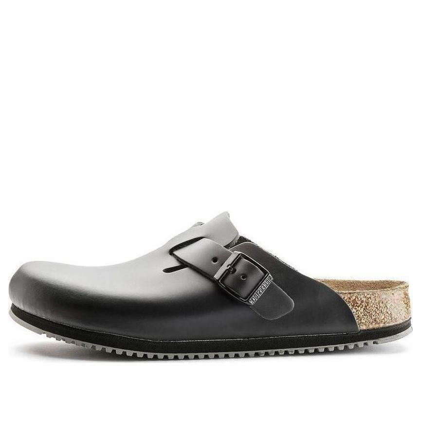 Кецове и обувки Birkenstock Boston Super Grip Leather Clogs Черно | 0060196, 0