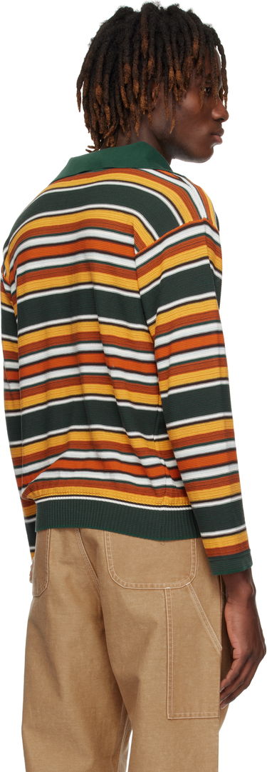 Пуловер Bode Bode Parakeet Stripe Long Sleeve Polo Многоцветен | MRS25KT022, 2