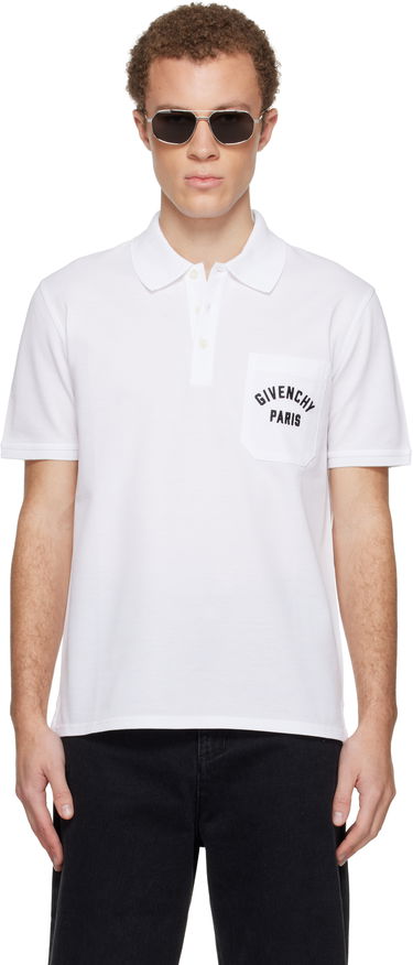 Поло тениска Givenchy Front Pocket Polo Бяло | BML00T3YSD100, 0