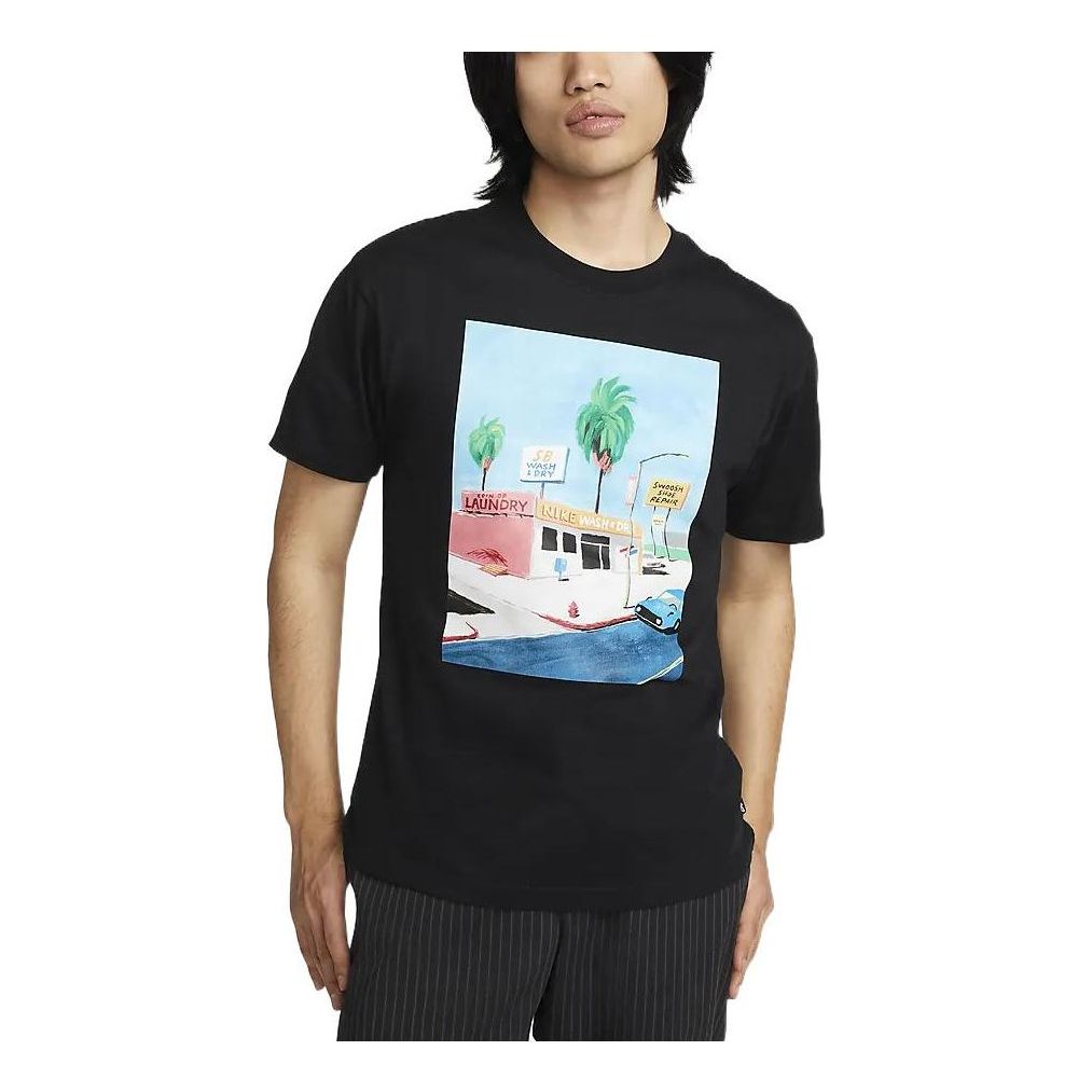 Тениска Nike SB Nike SB Laundry T-Shirt Черно | DR7766-010, 0