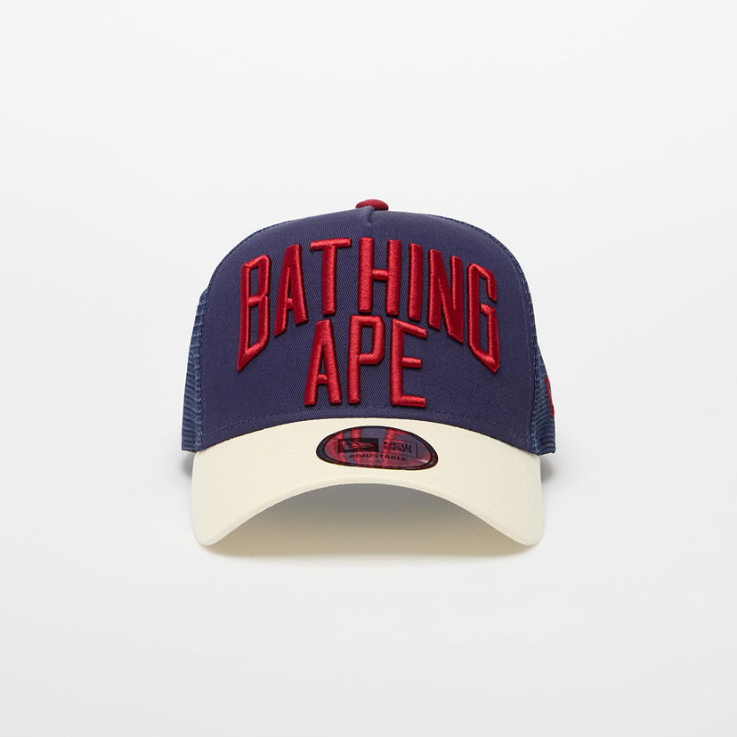 Шапка с козирка BAPE A BATHING APE x New Era 9Forty Nyc Logo Cap Navy Тъмно синьо | 001CPL331901CNVY