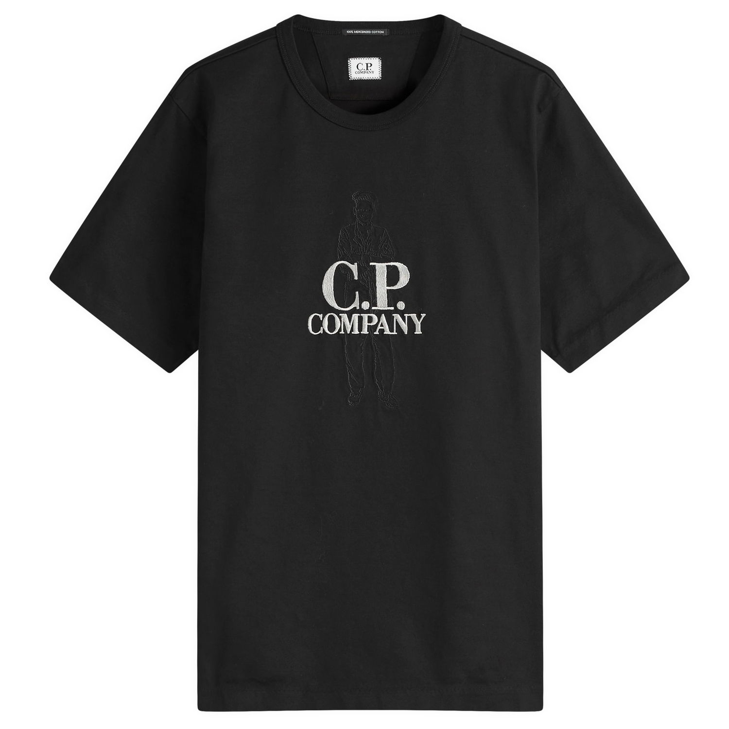 Тениска C.P. Company C.P. Company 30/2 Embroidered British Sailor T-Shirt, Large Черно | 18CMTS106A-110301W-999, 0
