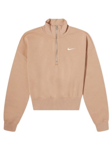 Суитчър Nike Phoenix Fleece Quarter Zip Crop Бежово | DQ5767-200