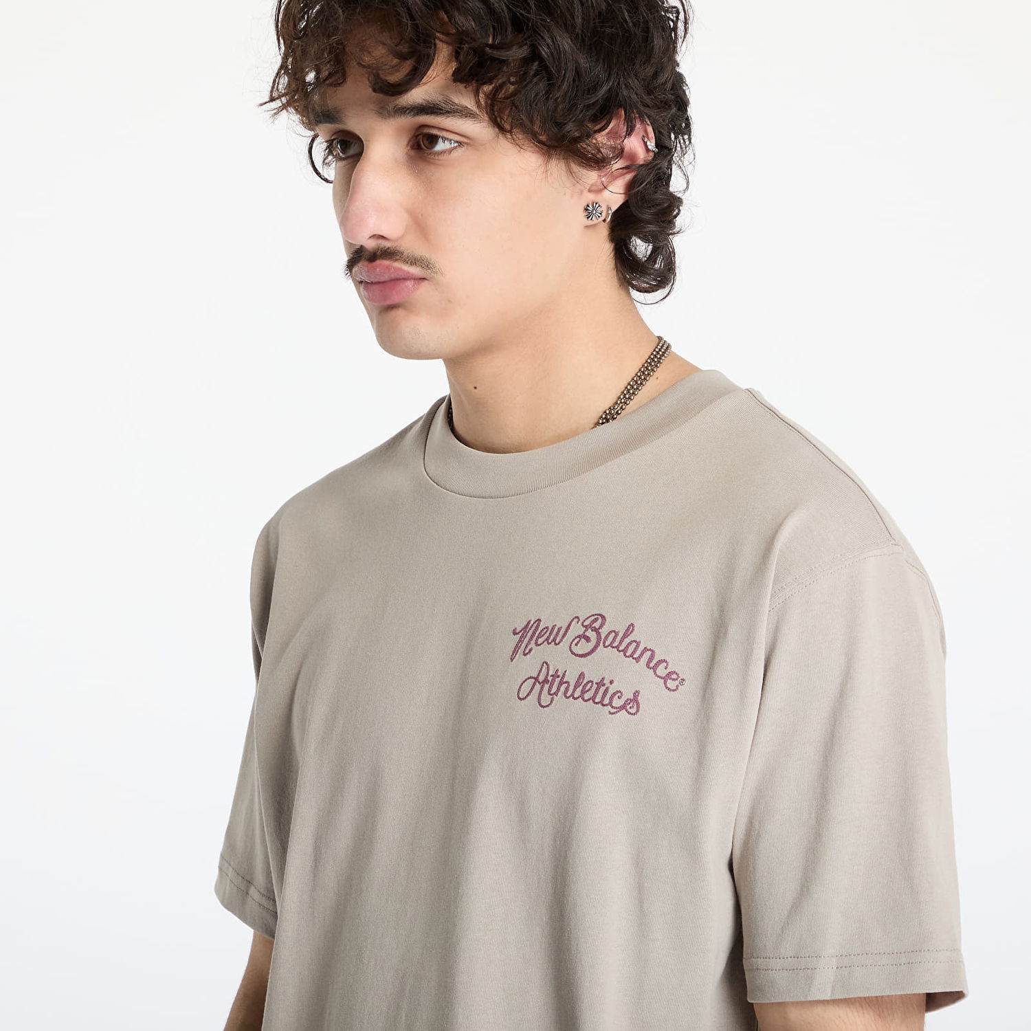 Тениска New Balance New Balance Athletics Relaxed League T-Shirt Бежово | MT43556ADS, 1