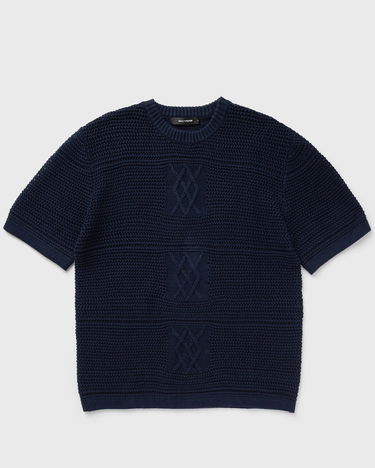Тениска DAILY PAPER Crochet Knitted T-Shirt Тъмно синьо | 2511133, 0
